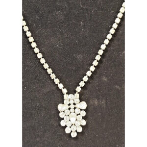 Garne Jewels Signed Rhinestone Choker Necklace 15" Vintage 1950's